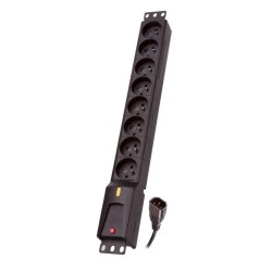 Listwa przeciwprzepięciowa Lestar LZRM 810 BW G-A K.:CZ 1,5M IEC3 (8 x UTE 1,5m kolor czarny)