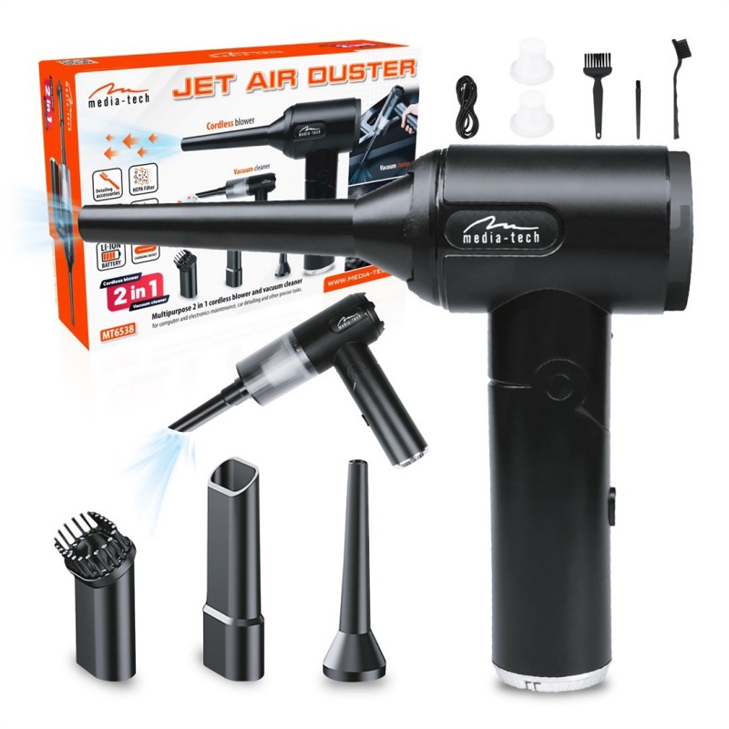 MEDIA-TECH BEZPRZEWODOWA DMUCHAWA 2W1 JET AIR DUSTER MT6538 MEDIA-TECH BEZPRZEWODOWA DMUCHAWA 2W1 JET AIR DUSTER MT6538