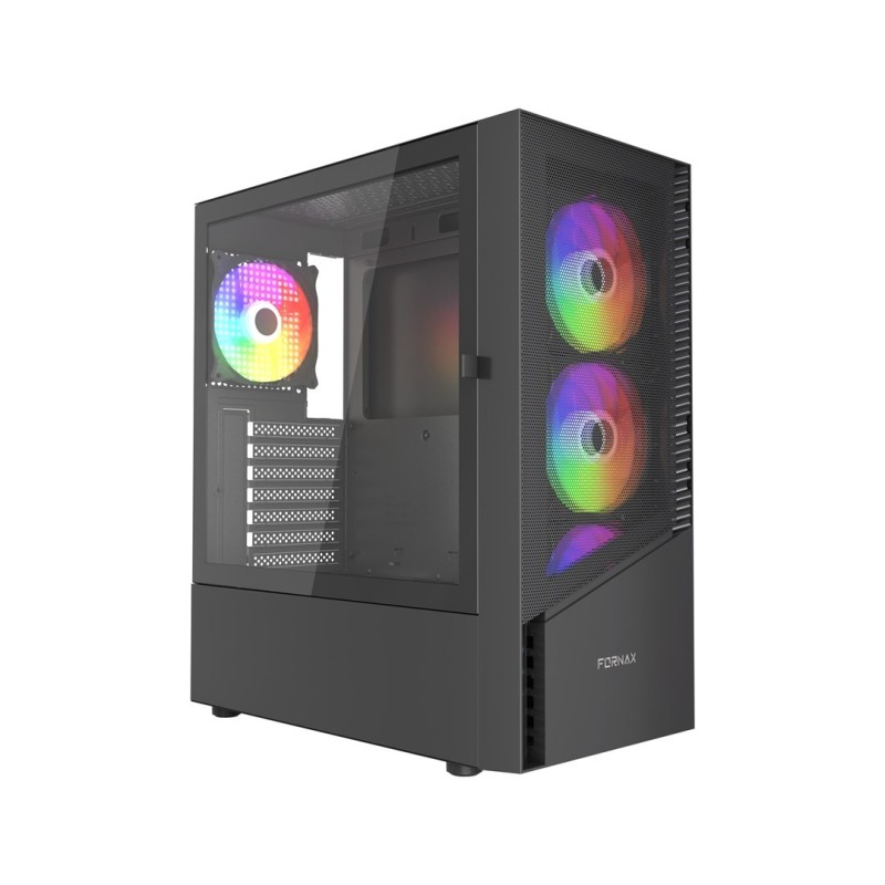 GEMBIRD OBUDOWA FORNAX 4300 MIDI-TOWER (2X USB 3.1, 1X USB 2.0) 4X FAN, CZARNA GEMBIRD OBUDOWA FORNAX 4300 MIDI-TOWER (2X USB 3.1, 1X USB 2.0) 4X FAN, CZARNA
