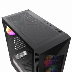 GEMBIRD OBUDOWA FORNAX 900ARGB MIDI-TOWER (2X USB 3.1, 1X USB TYPE-C) 4X FAN, CZARNA