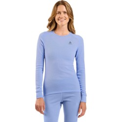 Bielizna termoaktywna z długim rękawem Odlo BL TOP crew neck l/s ACTIVE WARM roz. S Niebiesko-szara