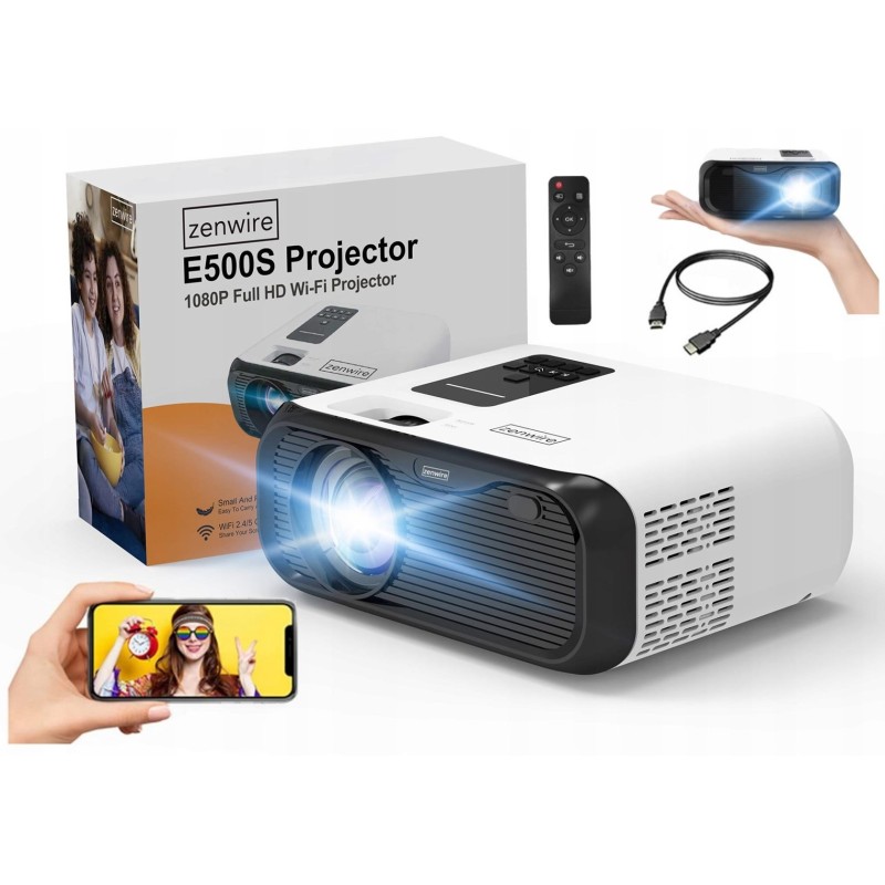 Mini Projektor Zenwire E500s WiFi Full HD 7500lm Mini Projektor Zenwire E500s WiFi Full HD 7500lm