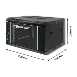 Szafa RACK 19" | 6U | 600 x 370 x 450 | Czarna | Wisząca