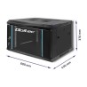 Szafa RACK 19" | 6U | 600 x 370 x 450 | Czarna | Wisząca