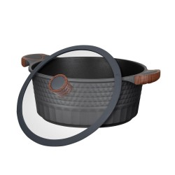 Resto Kitchenware Capella 6,6 l Okrągły Czarny, Drewno