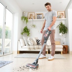 Black & Decker BHFEA18D1 okurzacz na kiju/szczotka elektryczna Odkurzacz stojący 2 w 1 Bateria Suchy Bez worka Szary 2 Ah