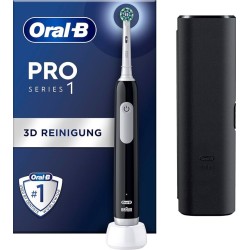 Elektryczna szczoteczka do zębów Oral-B Pro1 Black + TC, Dla dorosłych | Liczba główek szczoteczki w zestawie: 1 | Liczba trybów