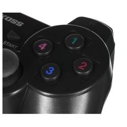 VAKOSS GAMEPAD BEZPRZEWODOWY USB Z FUNKCJĄ DUAL SHOCK, PC/PS3, TRYB CYFROWY I ANALOGOWY, GP-4705BK CZARNY