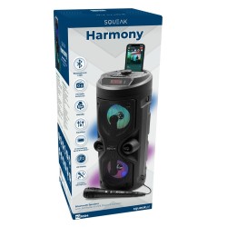 SQUEAK GŁOŚNIK KARAOKE HARMONY BLUETOOTH 5.0, RADIO FM, MICROSD, AUX, USB SQ1004