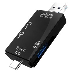 VAKOSS CZYTNIK KART 6W1 USB A/ MICRO USB/ USB C/ SD/ MICRO SD/ USB TC-R425X