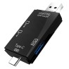 VAKOSS CZYTNIK KART 6W1 USB A/ MICRO USB/ USB C/ SD/ MICRO SD/ USB TC-R425X