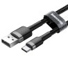 Kabel Baseus Cafule CATKLF-BG1 (USB 2.0 - USB typu C 1m kolor szaro-czarny)