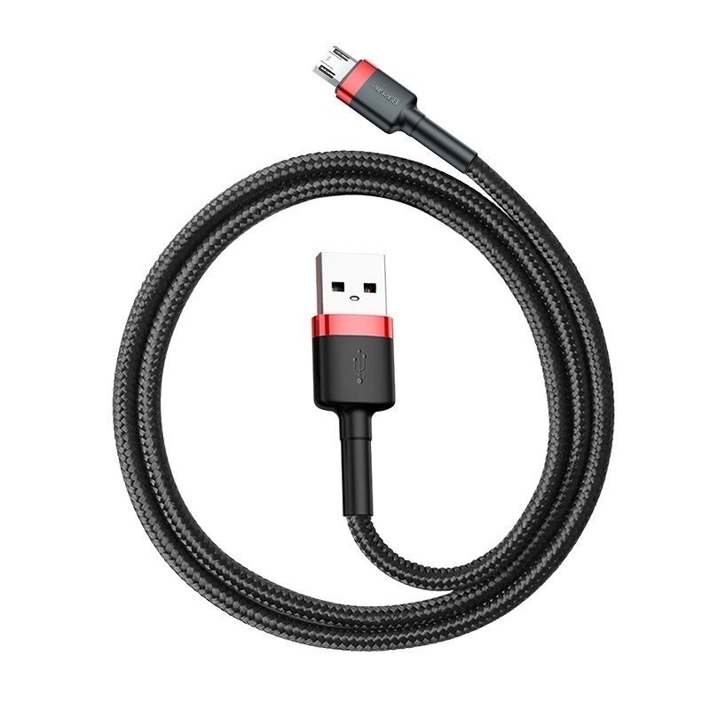 Kabel Baseus cafule CAMKLF-C91 (USB M - Micro USB M 2m kolor czarno-czerwony)