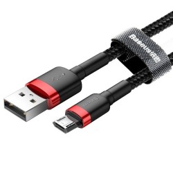 Kabel Baseus cafule CAMKLF-C91 (USB M - Micro USB M 2m kolor czarno-czerwony)