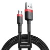 Kabel Baseus cafule CAMKLF-C91 (USB M - Micro USB M 2m kolor czarno-czerwony)