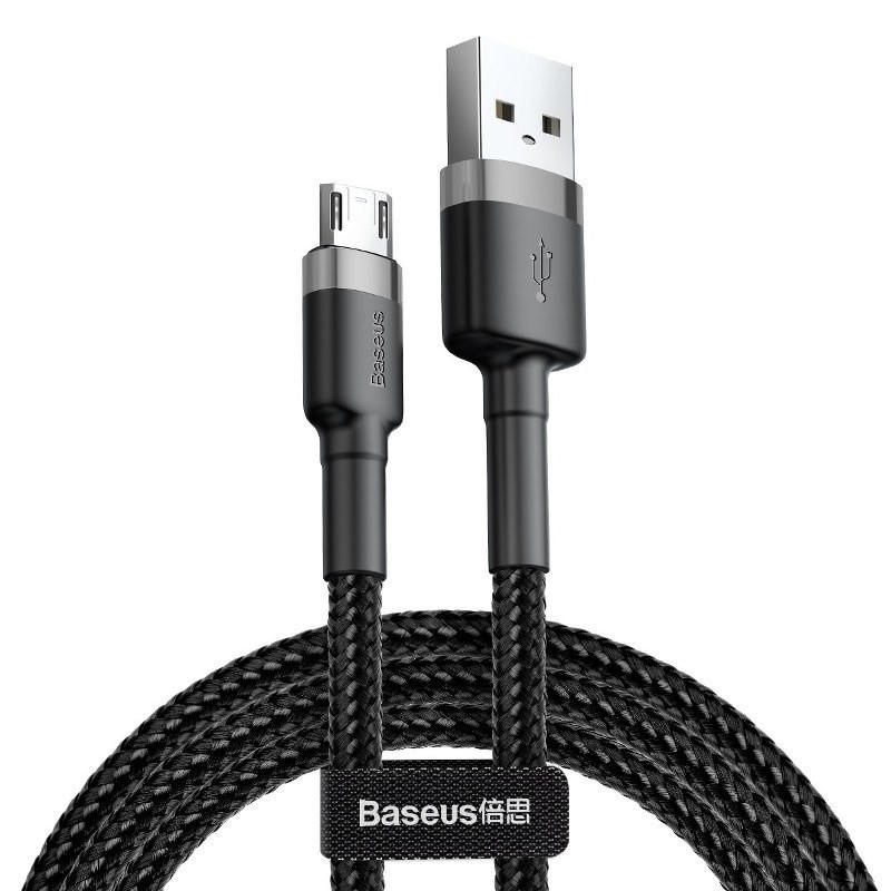 Kabel Baseus cafule CAMKLF-BG1 (USB M - Micro USB M 1m kolor szaro-czarny)