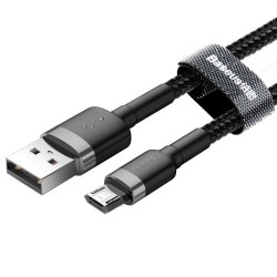 Kabel Baseus cafule CAMKLF-BG1 (USB M - Micro USB M 1m kolor szaro-czarny)