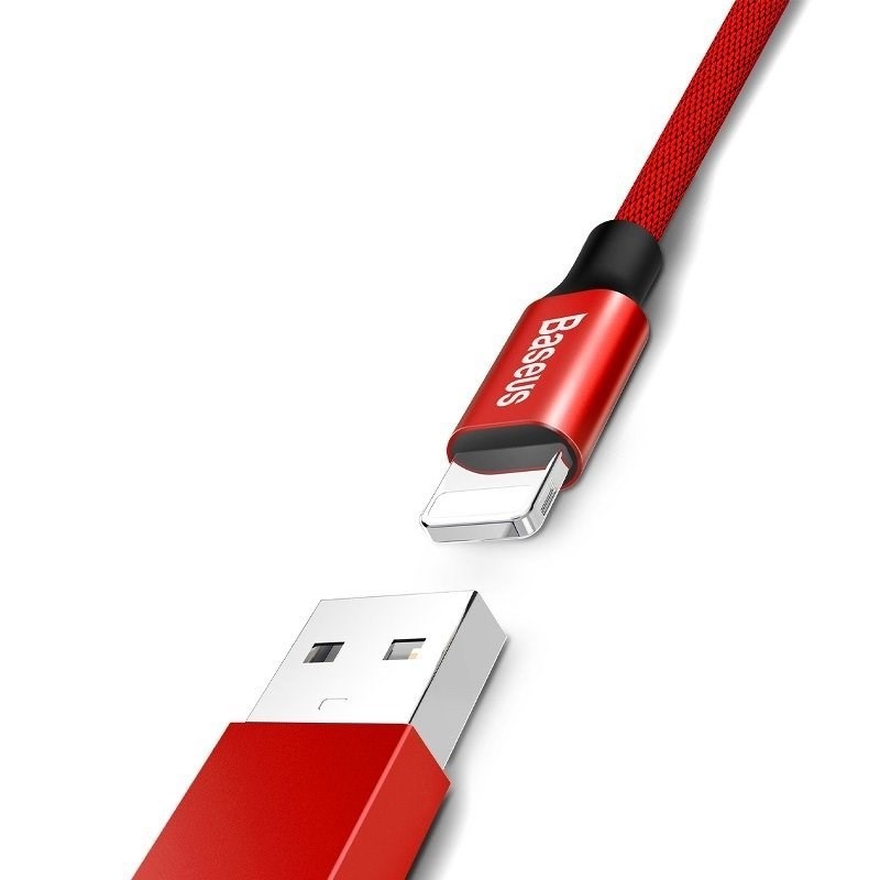 Kabel Baseus Yiven CALYW-A09 (USB 2.0 - Lightning 1,8m kolor czerwony)