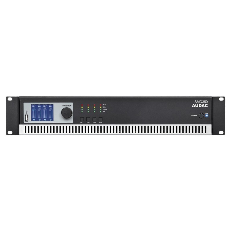 Audac AUDAC SMQ350 WaveDynamics ™ czterokanałowy wzmacniacz mocy 4 x 350W Audac AUDAC SMQ350 WaveDynamics ™ czterokanałowy wzmacniacz mocy 4 x 350W