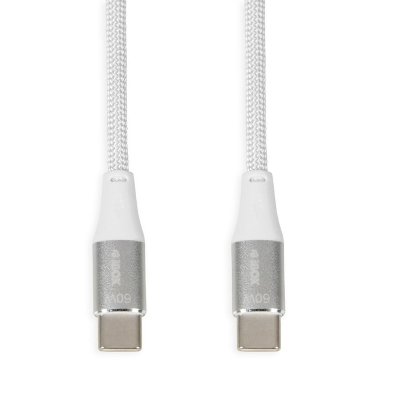 KABEL I-BOX USB TYP-C 60W 1M PD/QC BIAŁY