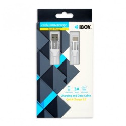 Kabel IBOX IKUMTCWQC (USB 2.0 typu A - USB typu C 1,5m kolor biały)