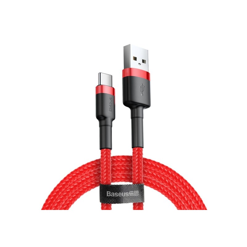 Kabel Baseus Cafule CATKLF-A09 (USB 2.0 - USB typu C 0,50m kolor czerwony)