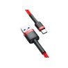 Kabel Baseus Cafule CATKLF-A09 (USB 2.0 - USB typu C 0,50m kolor czerwony)