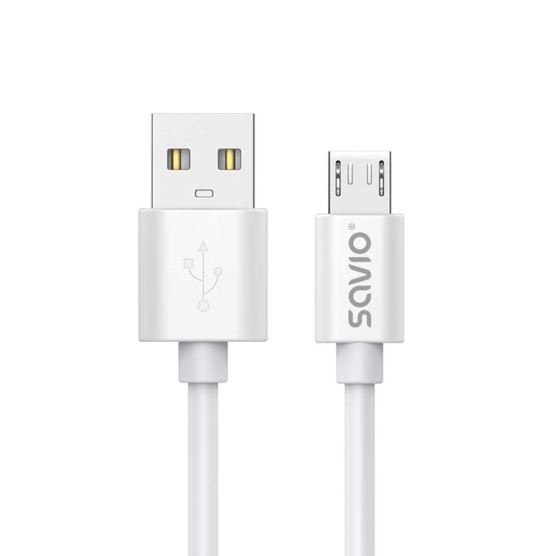 SAVIO KABEL USB-A – MICRO USB, 3 M, BIAŁY, CL-167