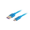 Kabel Lanberg CA-USBO-21CU-0010-BL (USB 2.0 typu A - USB typu C 1m kolor niebieski)