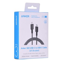 Kabel Anker 322 USB-C do USB-C 1.8m czarny