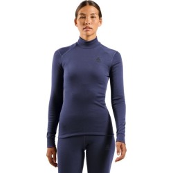 Bielizna termoaktywna z długim rękawem Odlo BL TOP turtle neck l/s ACTIVE WARM roz. M Niebieska