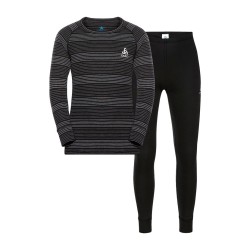 Zestaw bielizny dziecięcej Odlo Set long ACTIVE WARM ECO SET roz. 152cm Czarno-Szary