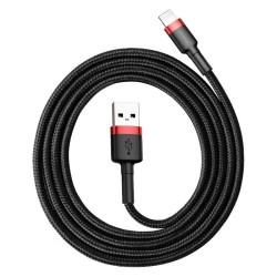 Kabel Baseus CALKLF-C19 (Lightning M - USB 2.0 M 2m kolor czarno-czerwony)