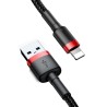 Kabel Baseus CALKLF-C19 (Lightning M - USB 2.0 M 2m kolor czarno-czerwony)