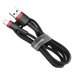 Kabel Baseus CALKLF-C19 (Lightning M - USB 2.0 M 2m kolor czarno-czerwony)