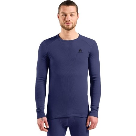 Bielizna termoaktywna z długim rękawem Odlo BL TOP crew neck l/s ACTIVE WARM roz. M Niebieska