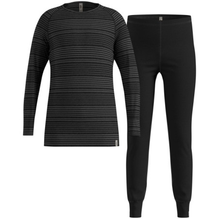 Bielizna termoaktywna - zestaw Odlo Set long ACTIVE WARM SET roz. 128cm Czarna
