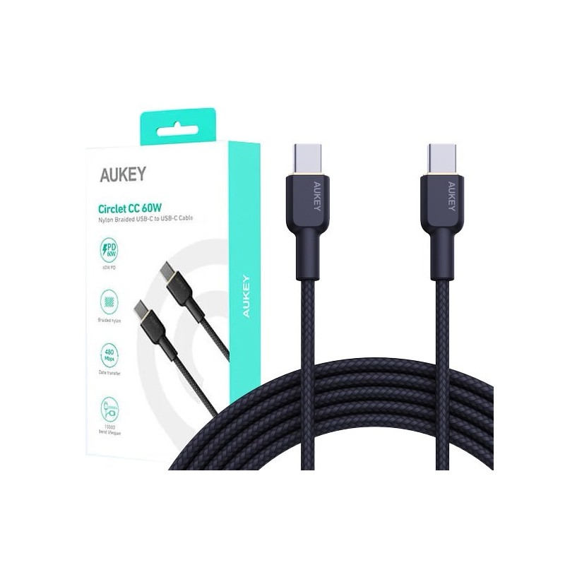 AUKEY CB-NCC1 KABEL USB-C QC PD 1M 3A 60W NYLON