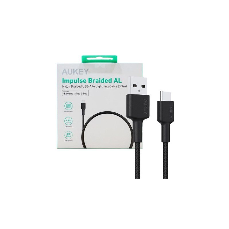 AUKEY CB-CD30 KABEL USB-C QC PD 0.9M 3A NYLON