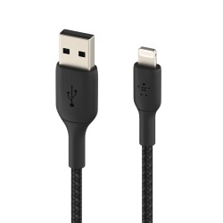 Kabel Belkin BoostCharge Braided Lightning to USB-A Cable 2m oplot Black