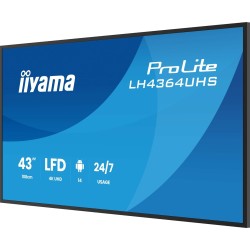 Płaski ekran iiyama LH4364UHS-B1AG 43 cale LCD UHD - 109,2 cm