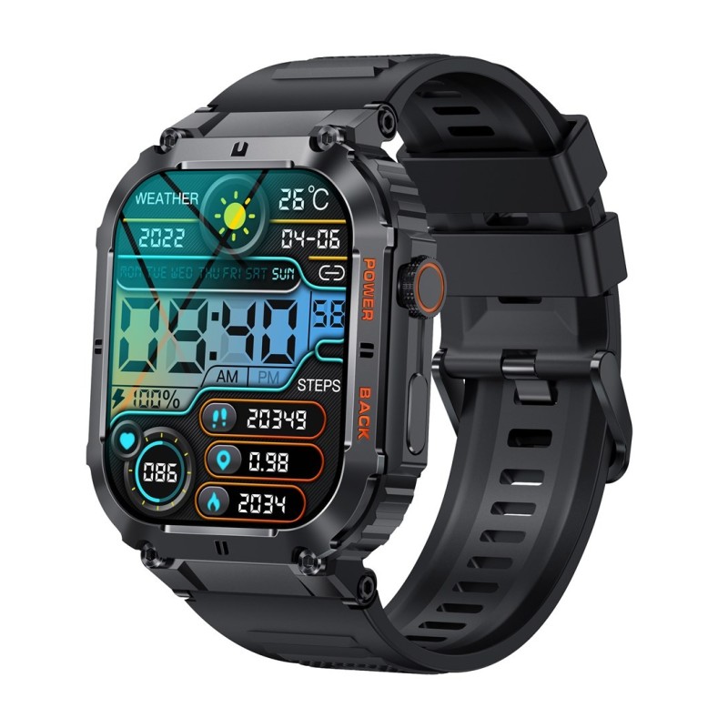 Denver SWC-191B smartwatch / zegarek sportowy 4,98 cm (1.96") IPS Cyfrowy 320 x 386 px Ekran dotykowy Czarny