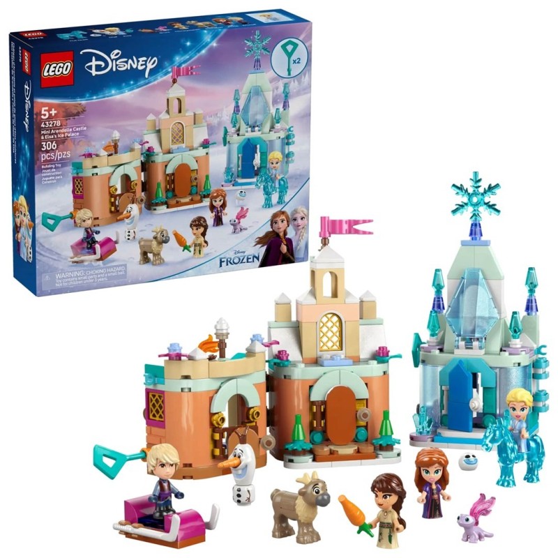 LEGO Disney 43278 Miniaturowy zamek w Arendelle i lodowy pałac Elzy LEGO Disney 43278 Miniaturowy zamek w Arendelle i lodowy pałac Elzy