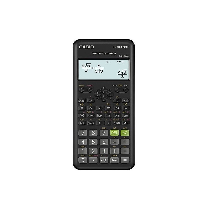 CASIO FX-82ESPLUS-2 KALKULATOR NAUKOWY, 252 FUNKCJE, 77X162MM, CZARNY BOX