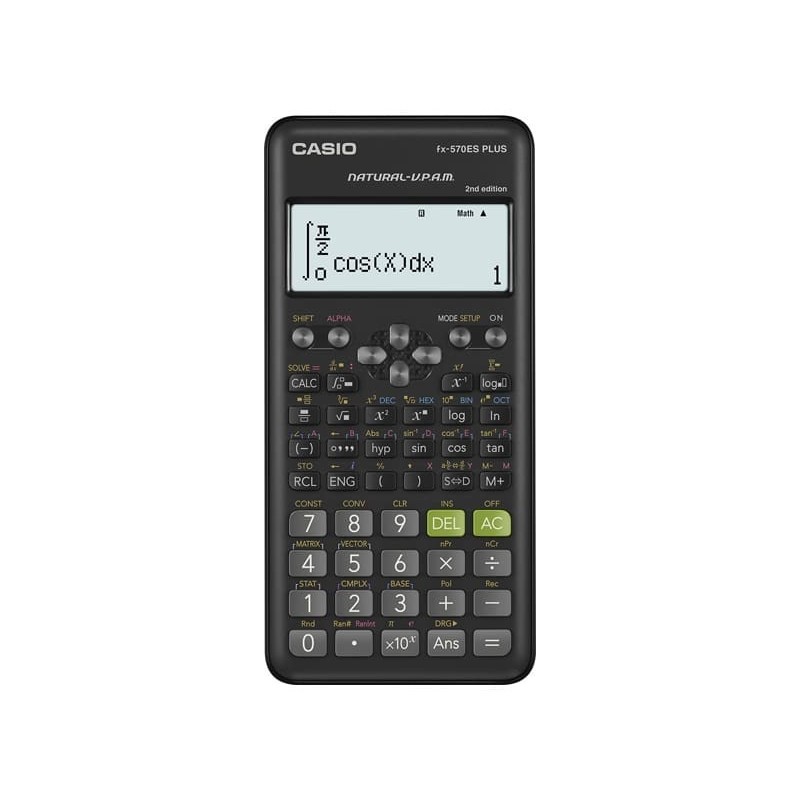 CASIO KALKULATOR NAUKOWY FX-570ESPLUS-2-B, 417 FUNKCJI, 77X162MM, CZARNY