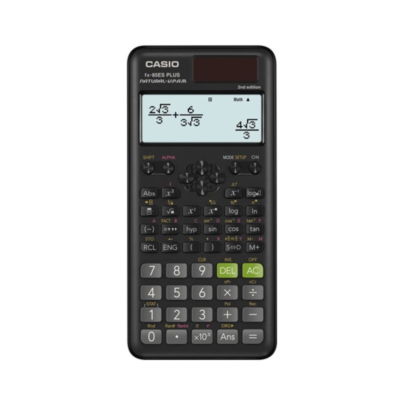 CASIO FX-85ESPLUS-2 B KALKULATOR NAUKOWY 252 FUNKCJE, 77X162MM, KARTONIK, CZARNY