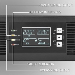Qoltec 52285 zasilacz UPS Podwójnej konwersji (online) 1 kVA 1000 W 2 x gniazdo sieciowe