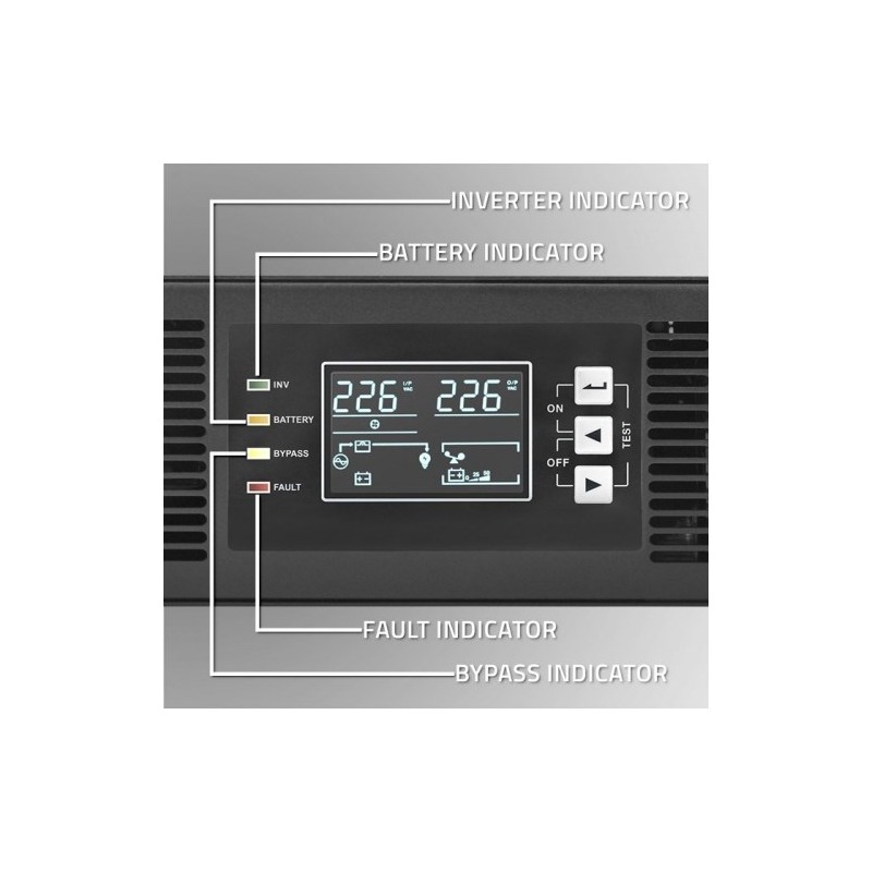 Qoltec 52285 zasilacz UPS Podwójnej konwersji (online) 1 kVA 1000 W 2 x gniazdo sieciowe Qoltec 52285 zasilacz UPS Podwójnej konwersji (online) 1 kVA 1000 W 2 x gniazdo sieciowe