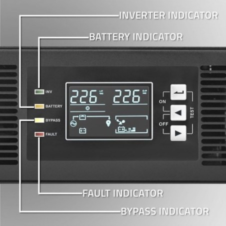 Qoltec 52285 zasilacz UPS Podwójnej konwersji (online) 1 kVA 1000 W 2 x gniazdo sieciowe