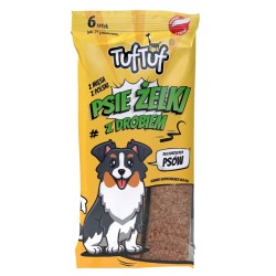 Tuf Tuf Psie żelki - paski drobiowe 6szt.